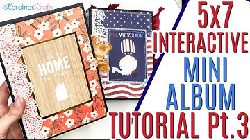 Interactive 5x7 Mini Album Tutorial Part 3, Matting the Patterned Paper Pages for a 5x7 Mini Album