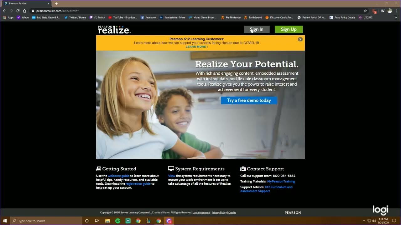 How to login the Pearson Realize (Now Savvas) YouTube
