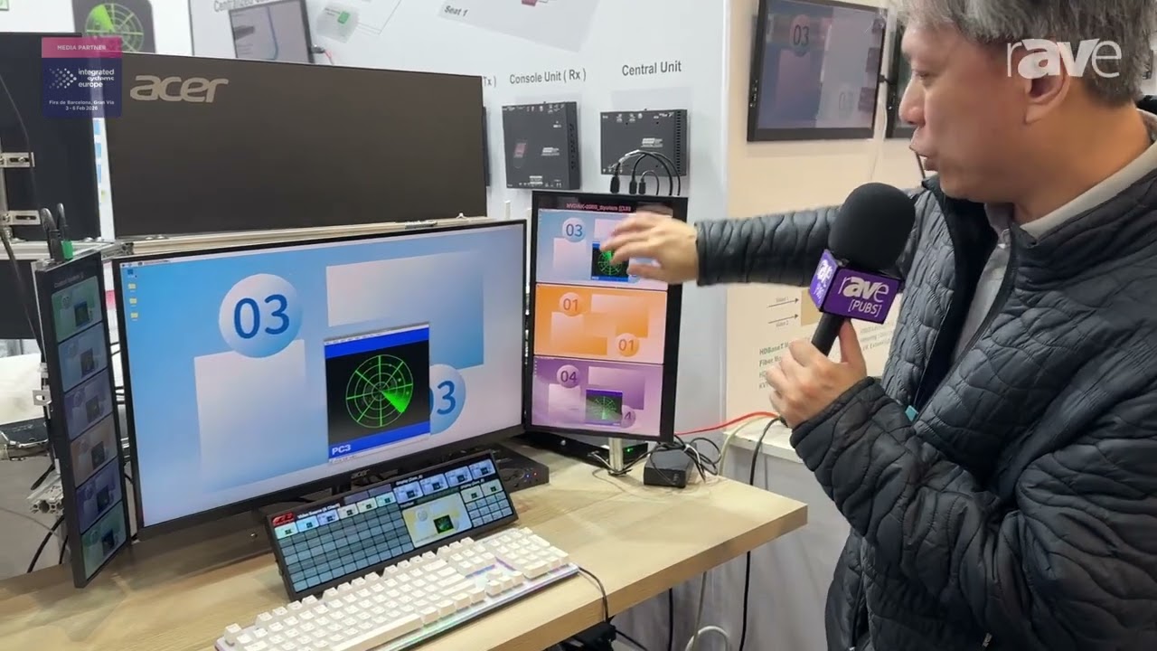 ISE 2026: Rextron International Inc. Demonstrates Nvdak-2000 KVM-Over-IP Touch Control Unit