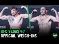 UFC Vegas 47: Jack Hermansson vs. Sean Strickland Official Weigh-Ins