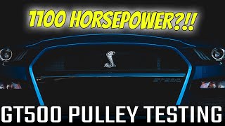 2020 GT500  Pulley Testing  900 possible on pump gas? 1100 on stock blower?!!!