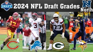 2024 NFL Draft Grades | NFC North | Bears GOAT QB! Vikings get their guy! Lions build CB room!