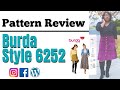 Burda Style 6252 Sewing Pattern Review