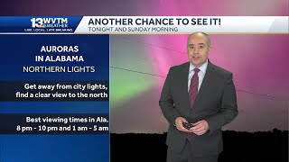 Saturday night Northern Lights in Alabama! Next week's forecast brings flash flooding and severe ...