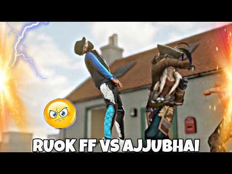 AJJUBHAI VS RUOK FF 😈 || FREE FIRE ANIMATION VIDEO #shorts