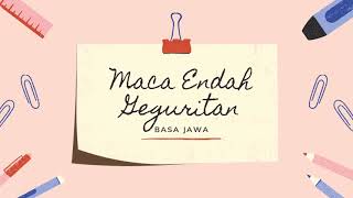 B. Jawa Kelas 4 - Maca Geguritan