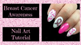breast cancer awareness nail