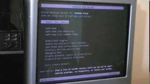 Reinstalling Windows Vista