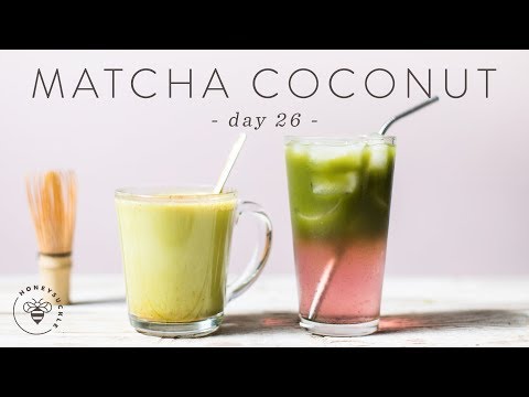 2-incredible-matcha-+-coconut-drinks-🐝-day-26-|-honeysuckle