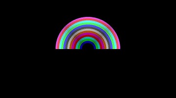 How to make a rainbow in C/C++ graphics | By Source Code