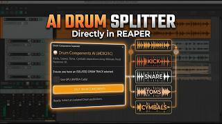 Split Kick, Snare, Tom Using AI Directly in REAPER | Drum Components Separator