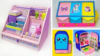 Cardboard desktop organizer // Pencil case with drawers