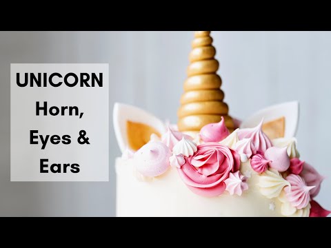 How To Make Unicorn Horn, Ears and Eyes For Beginners | Without Cutter or Molder | The Easy Way