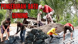 proses pengeburan batu gunung