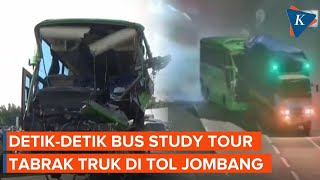 Detik-Detik Bus Study Tour Smp Asal Malang Tabrak Truk Di Tol Jombang-Mojokerto