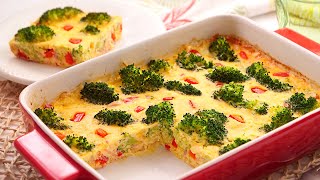Pastel de Brócoli muy fácil, rápido y delicioso 