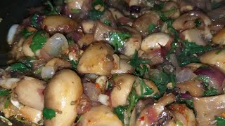 Butter Garlic Dry Mushroom (जिसे आप स्टार्टर की तरह भी खा सकते हो)