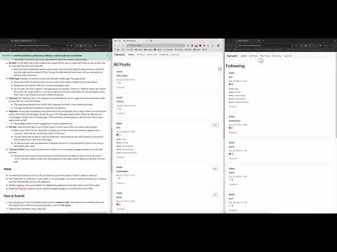 CS50's Web Programming: Project 4: network