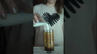 1 Minute whipped dalgano coffee with milk #short #icedcoffee #icedlattee #coffeedrink