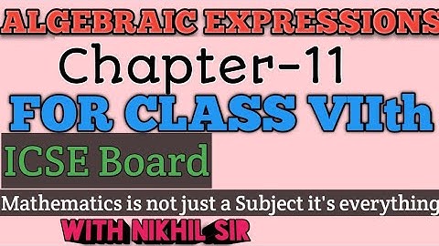 Introduction to Algebraic expressions for class 7th