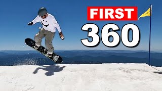 Teaching Snowboarder His First Backside 360