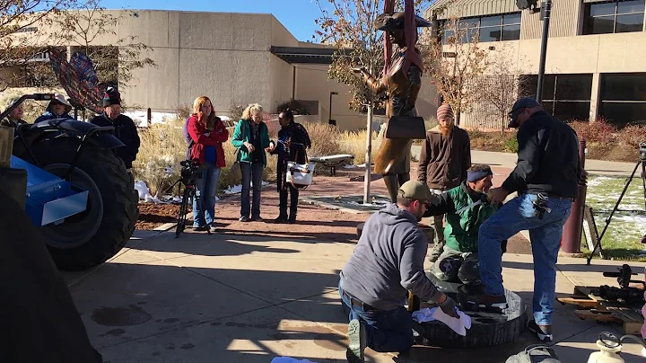 Installation of Fannie Mae Duncan Sculpture