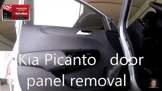 Kia Picanto 2017–present  door panel removal