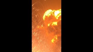 Explosion at the gas station in China