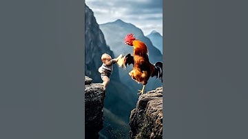 Ai generated animated video | a healthy little baby boy fighting with hen #ai #cute #trendingshorts