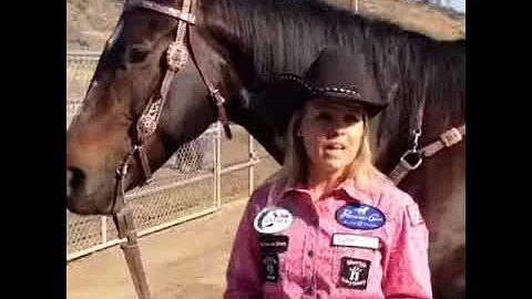 Barrel Racer Michele McLeod on horse Skye