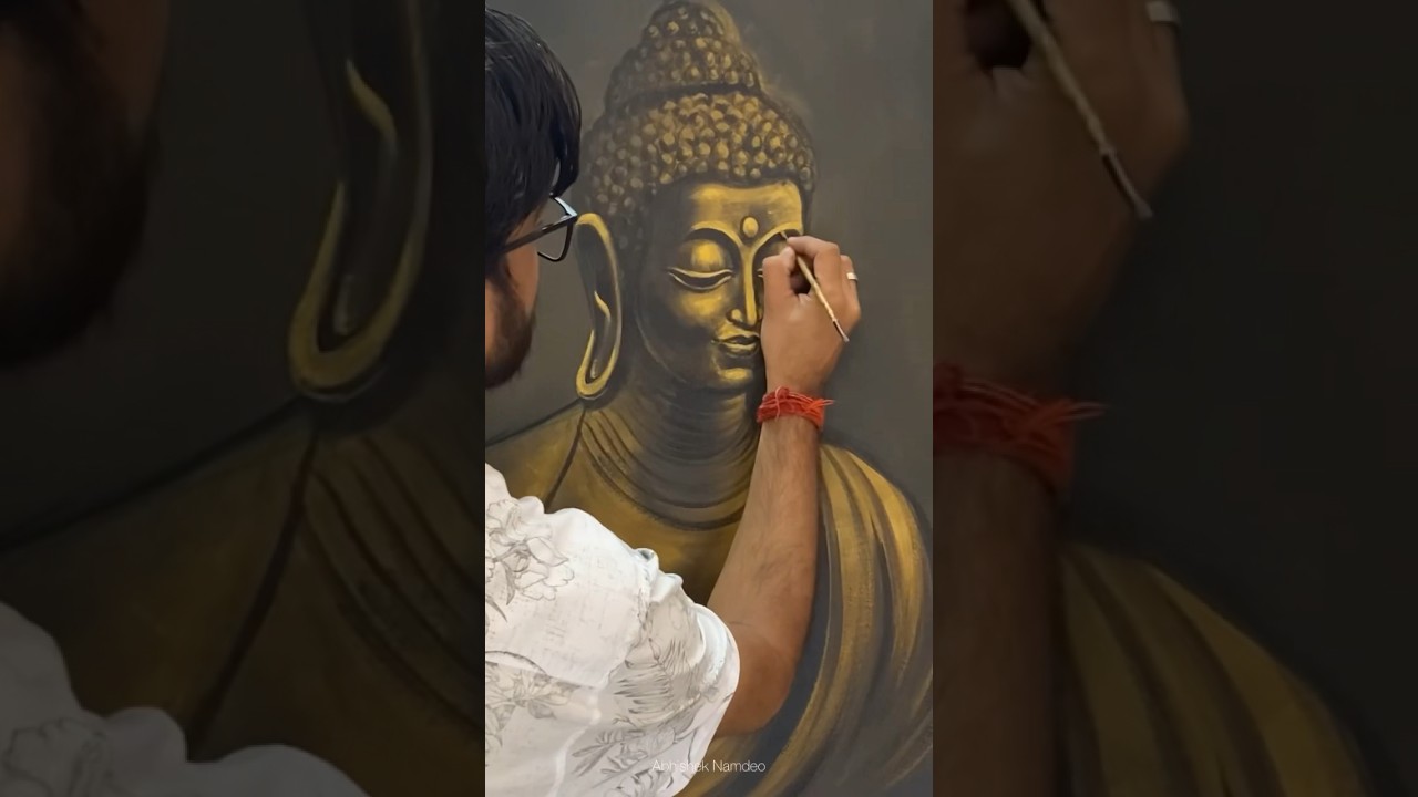 Buddha acrylic painting easy