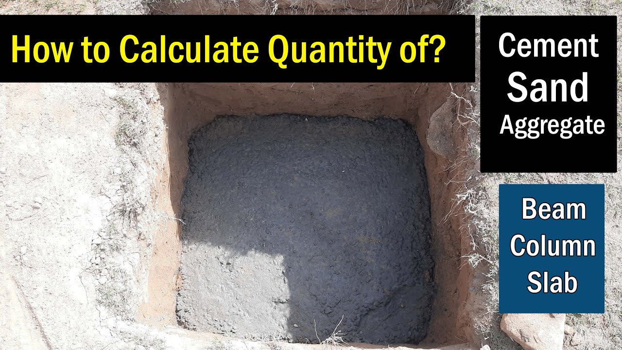 How to calculate cement sand and aggregate quantity in all grades of