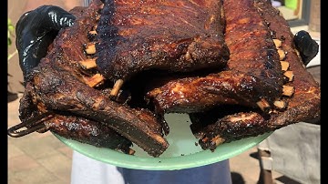 Smoked Brisket, Pulled pork shoulder and pork ribs in Offset and ProQ Bullet Smoker. @Mum