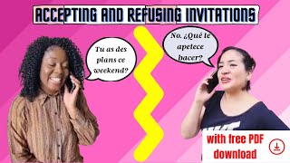 Accepting and Refusing invitations in French and Spanish
