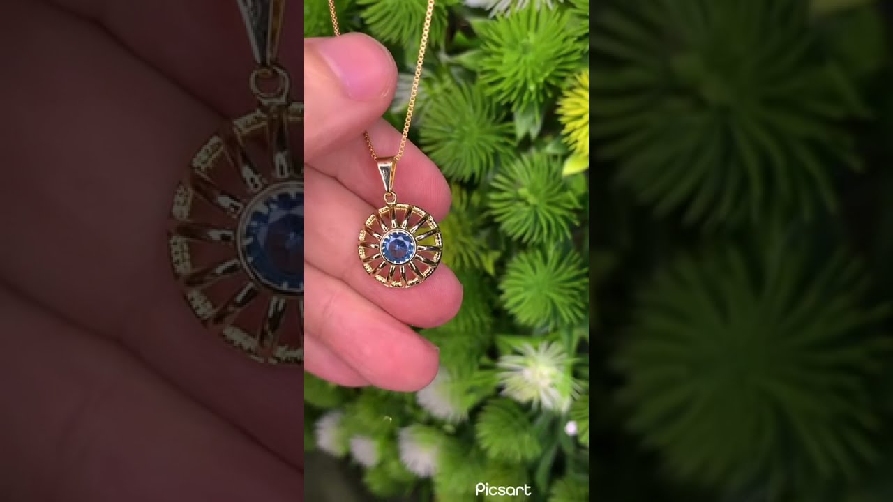 Conjunto colar e brincos banhados a ouro e cristal