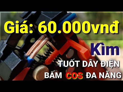 Video Review kìm cắt tuốt bấm cos dây điện đa năng | Giá:... - youtube