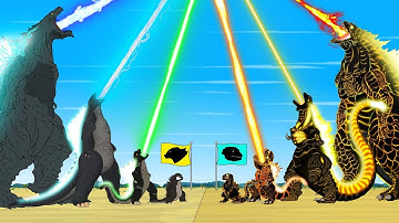 Evolution of GODZILLA vs Evolution of BLACK SHIN GODZILLA: Size Comparison / ANIMATION SKILL