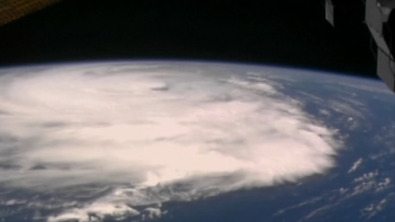 View from the International Space Station shows the massive size of Hurricane Erin