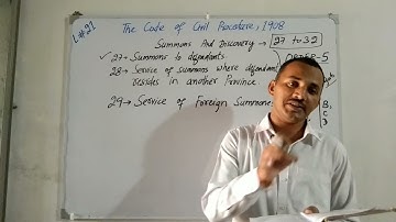 CPC#21 Section 27 to 29 Summons & Discovery | By Sir Arjun