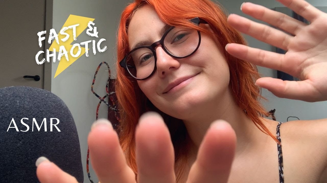 ASMR français | Fast & Chaotic Iphone Lofi ⚡​ Face Touching/Brushing, Mouth Sounds, Random Triggers