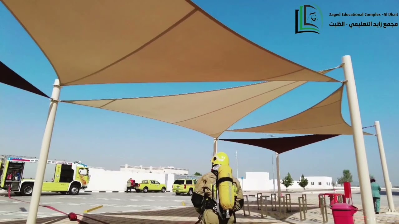 عملية إخلاء وهمية في مجمع زايد التعليمي الظيت