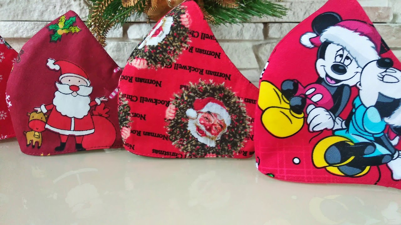 Kids Face Mask Christmas, Face Mask christmas with filter pocket, Kids christmas mask