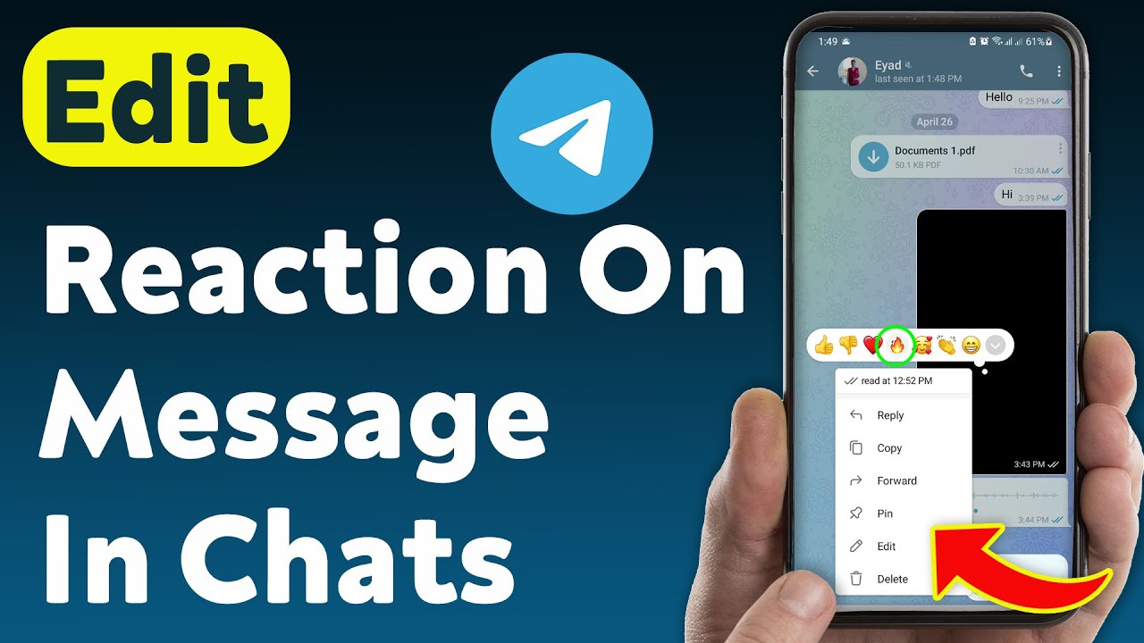 How To Edit Reaction On Message In Telegram Chats (Updated) - YouTube