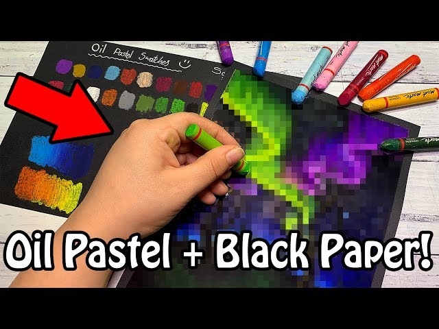 Oil Pastel Tutorial  Oil pastels on Black Black paper (part 1 of 3) 