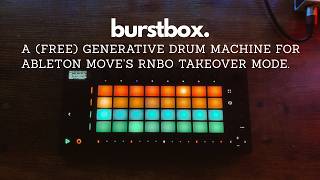 Burstbox A Free Generative Drum Machine For Ableton Move Rnbo Takeover