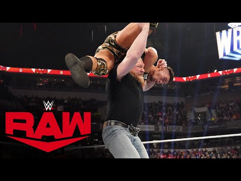 Brock Lesnar plants Austin Theory with F-5 while Chamber opponents look on: Raw, Feb. 14, 2022