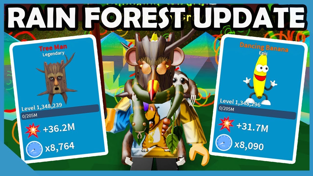 New Update Rain Forest Area Dancing Banana Roblox Unboxing Simulator - roblox zombie banana