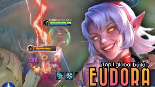 Eudora New One Hit Build Is Crazy!! BUILD TOP 1 GLOBAL ~MLBB screenshot 4