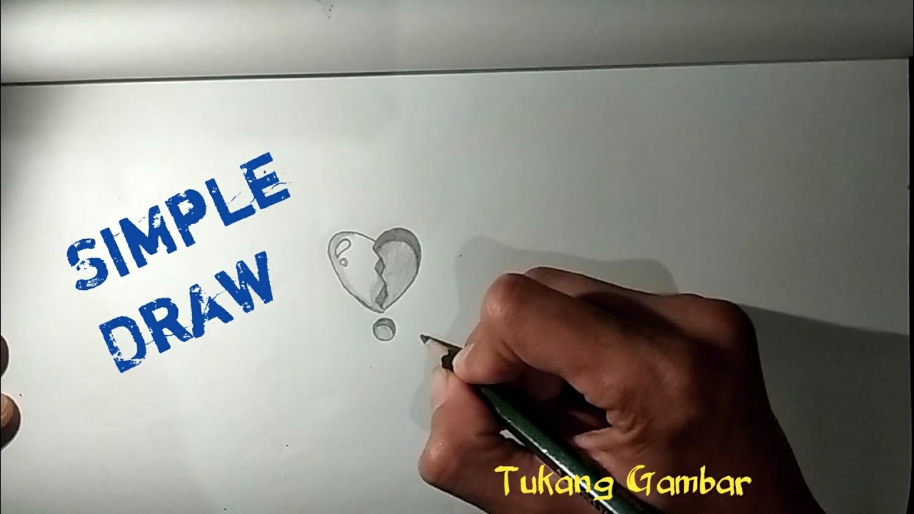Cara Menggambar 3 Dimensi Sederhana Patah Hati Broken Heart Tukang Gambar Simple Draw Youtube