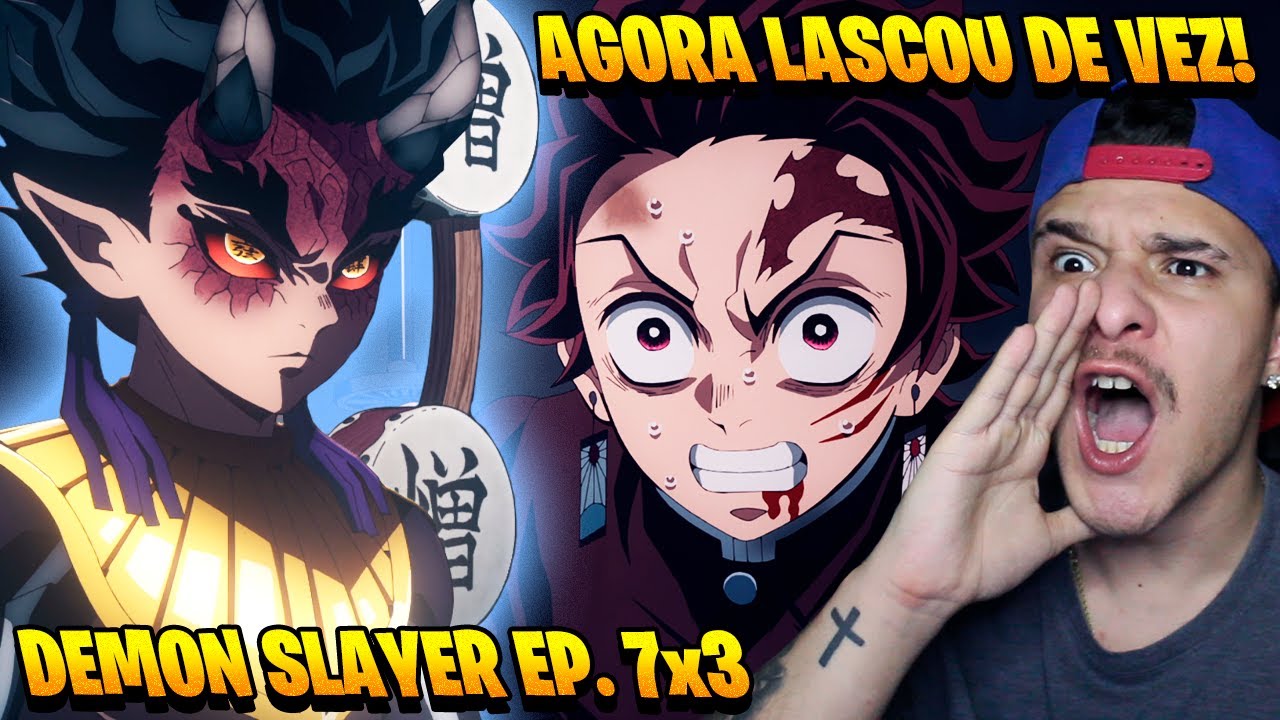 O ÓDIO! FUSÃO DO LUA SUPERIOR 4! - React Demon Slayer EP 7 temporada 3